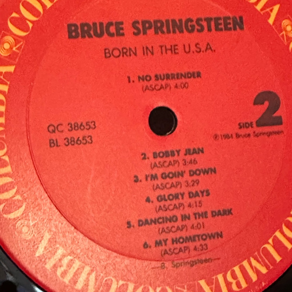 Bruce Springsteen Born in the U.S.A. original plastic sleeve vinyl record album - Picture 6 of 11